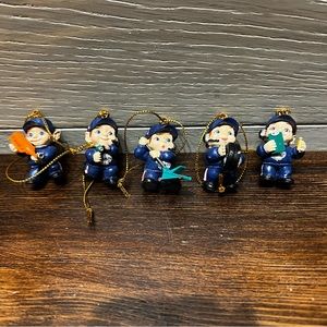 NASCAR #2 Rusty Wallace 5 Mini 1 1/4" Pit Crew Elves Christmas Ornaments No‎ Box